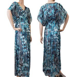 Dotti Flutter Sleeve Maxi Cover Up Dress SZ S